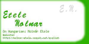 etele molnar business card